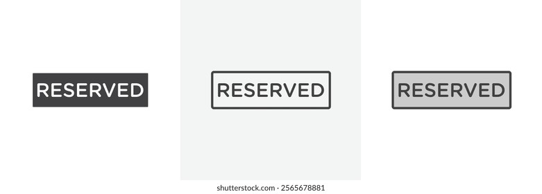 Reserved icons in black and colored versions