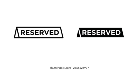 Reserved icons in black and white colors