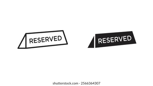 Reserved icons in line stroke and flat versions