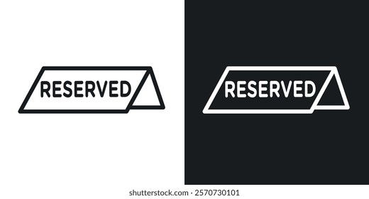 Reserved icons set vectors on white background.