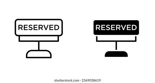 Reserved icons vector graphic pack