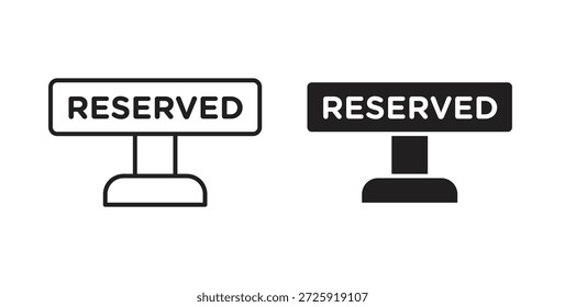 Iconos reservados. Icono lineal de Vector aislado sobre fondo blanco.