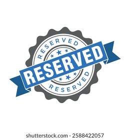 Reserved Letter Rubber Stamp Vector Template