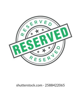 Reserved Letter Rubber Stamp Vector Template