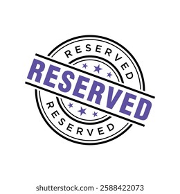 Reserved Letter Rubber Stamp Vector Template