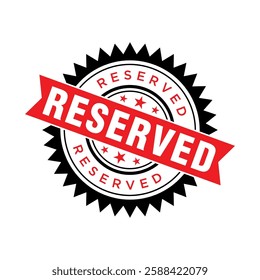 Reserved Letter Rubber Stamp Vector Template