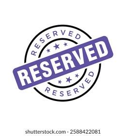 Reserved Letter Rubber Stamp Vector Template