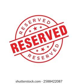 Reserved Letter Rubber Stamp Vector Template