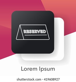 reserved line icon