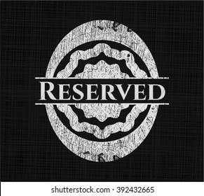 Reserved on blackboard
