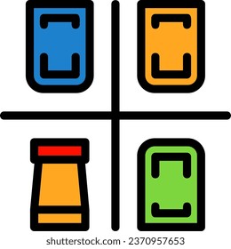 Reserved parking Line Filled Icon