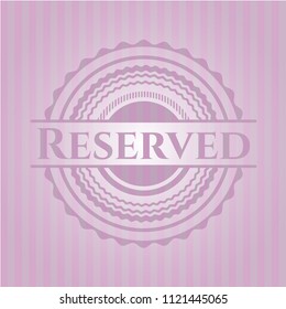 Reserved pink emblem