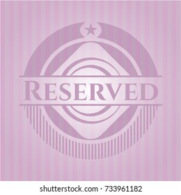 Reserved pink emblem