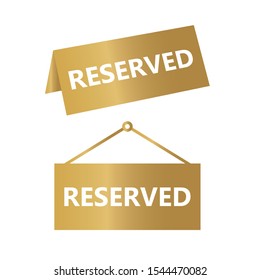 reserved plate icons- vector illustration