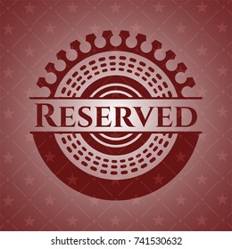 Reserved realistic red emblem