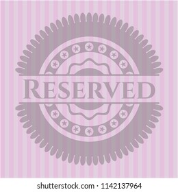 Reserved retro pink emblem