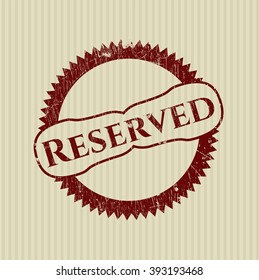 Reserved rubber grunge texture stamp