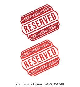 Reserved Rubber stamp Design vector, illustration