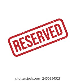 reserved Rubber stamp design. VECTOR ILLUSTRATION.
