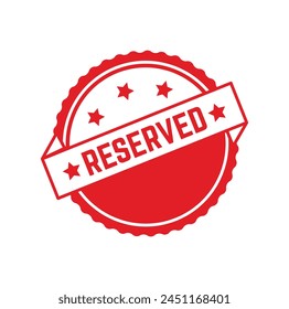 reserved Rubber stamp design. VECTOR ILLUSTRATION.