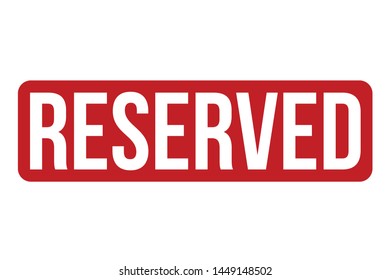 Reserved Rubber Stamp. Reserved Stamp Seal – Vector