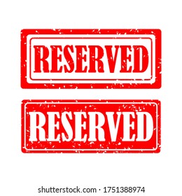 Reserved rubber stamp vector illustration. 