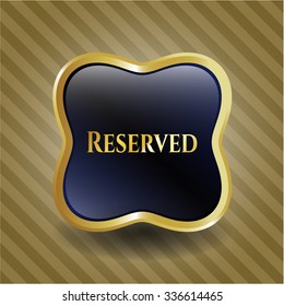 Emblema resplandeciente reservado