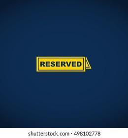 reserved sign  icon