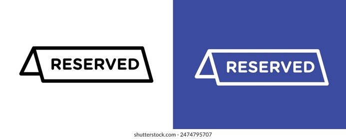 Reserved Sign Icon Perfect for Event Planning and Seating Arrangements