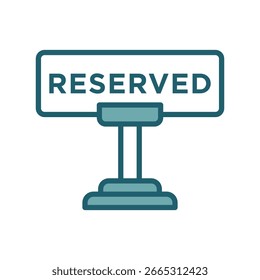 reserved sign icon vector design template simple and clean