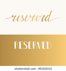 Reserved sign. Vector ink illustration.