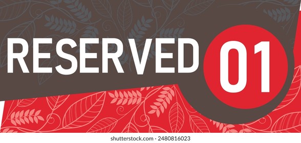 reserved signage vector illustration ready to print