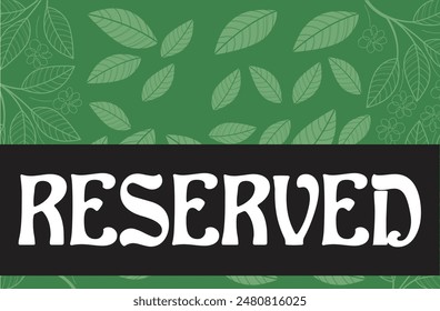 reserved signage vector illustration ready to print