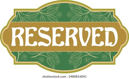 reserved signage vector illustration ready to print
