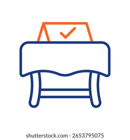 Reserved Table Icon Color Vector Illustration