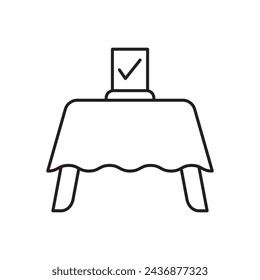 Reserved table icon design, isolated on white background, vector illustration