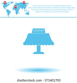 Reserved table  icon. Vector design. 