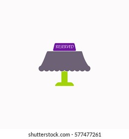Reserved table  icon Vector design. Colored illustration.