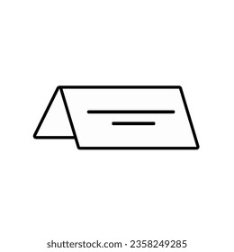 Reserved table line icon. Restaurant reservation for web design.