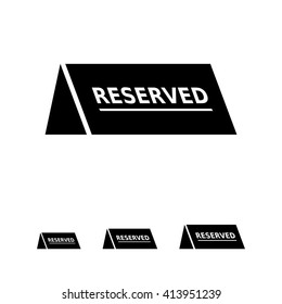Reserved table sign