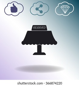 Reserved table vector icon