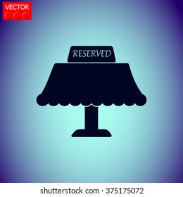 Reserved table vector icon