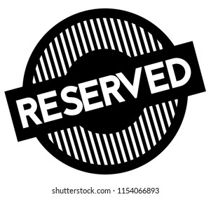 Reserved typographic stamp. Black circular stamp series.