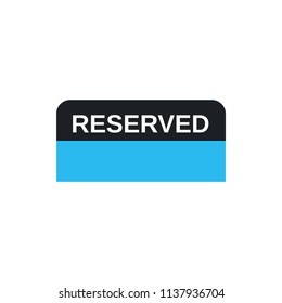 reserved vector icon