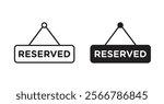 Reserved vector line icon illustration
