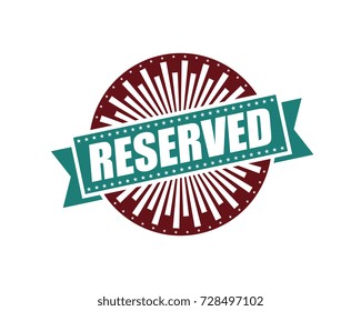 Reserved. Vintage Retro Label and Stamp
