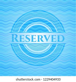 Reserved water wave style emblem.