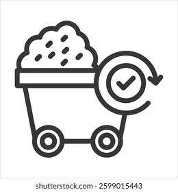 Reserves Outline Icon Vector Illustration