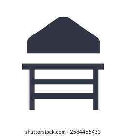 Reservoir Icon Black and White Vector Graphic