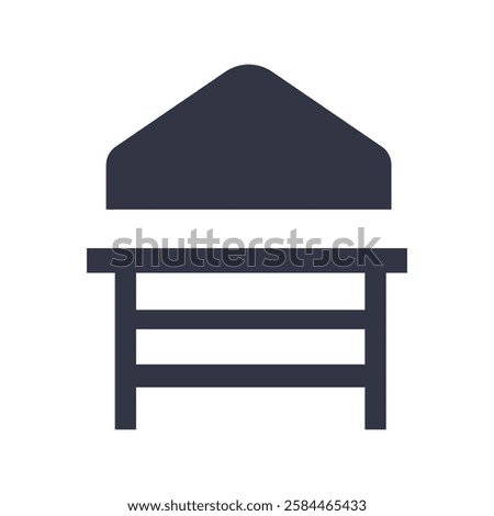 Reservoir Icon Black and White Vector Graphic